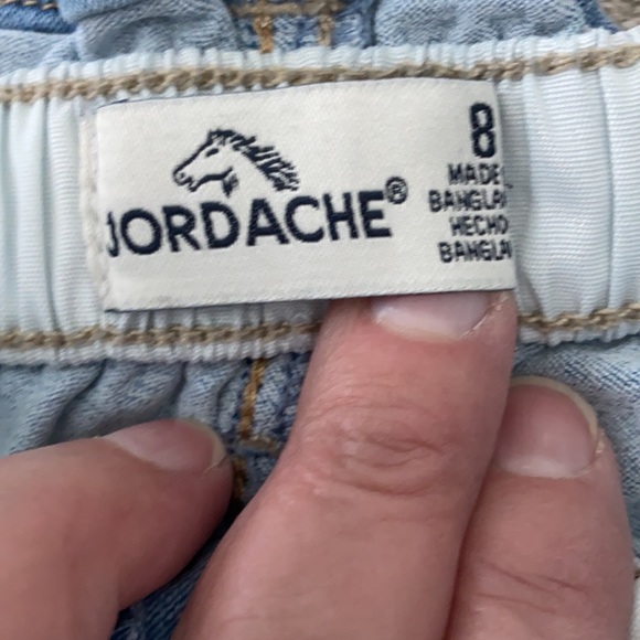 Jordache paper bag style cuffed jean shorts Size 8 - Picture 5 of 8